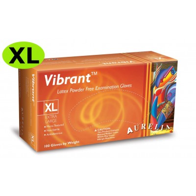 Vibrant Latex Gloves P/F - XL